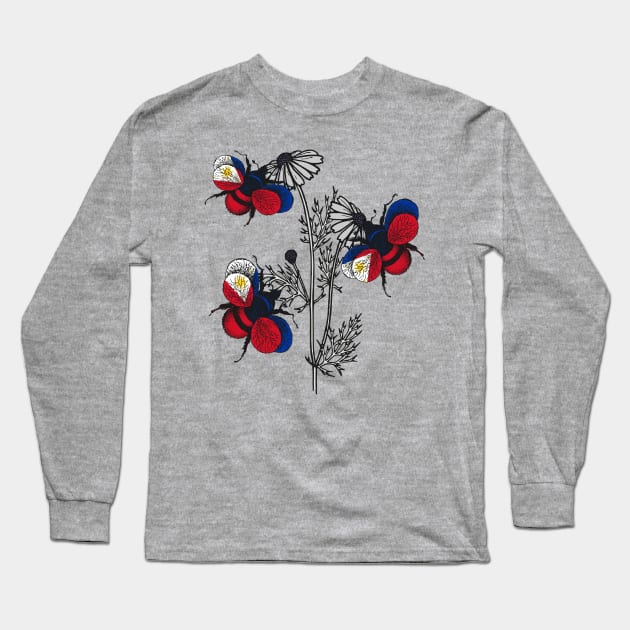 Philippines Bee Swarm Long Sleeve T-Shirt by Fusti